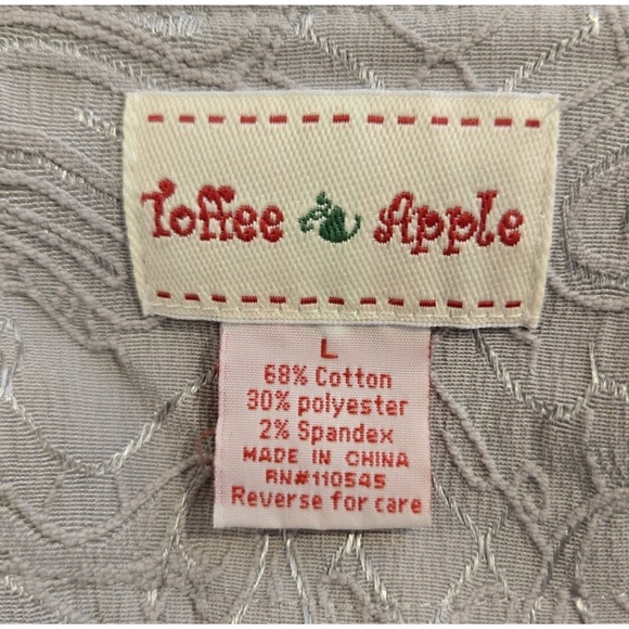 Toffee Apple Women's Jacket Button Up Lapel Dressy Textured Tapestry  Large - Picture 5 of 11